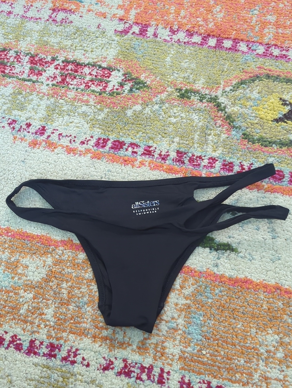 Black Double-Strap Bikini Bottom